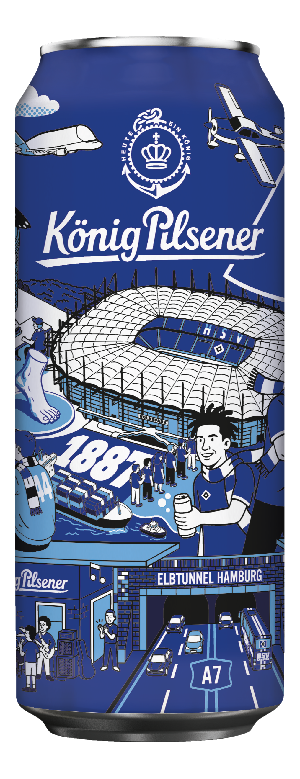 König Pilsener HSV Edition | 0,5l Dose